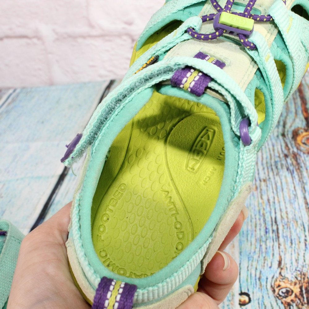 Keen Seacamp Multicolor Nylon Bungee Waterproof Outdoor Sports Sandals Size 1 - Picture 7 of 9